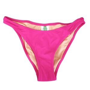 NEW J. Crew Heritage 1989 High Leg Bikini Bottom‎ in Radiant Fuchsia, Size XS